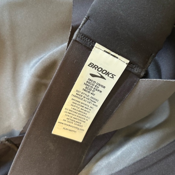 NWT Brooks Drive Interlace Run Bra Sports Athletic Black Size 38C 38D Large New - Picture 5 of 6